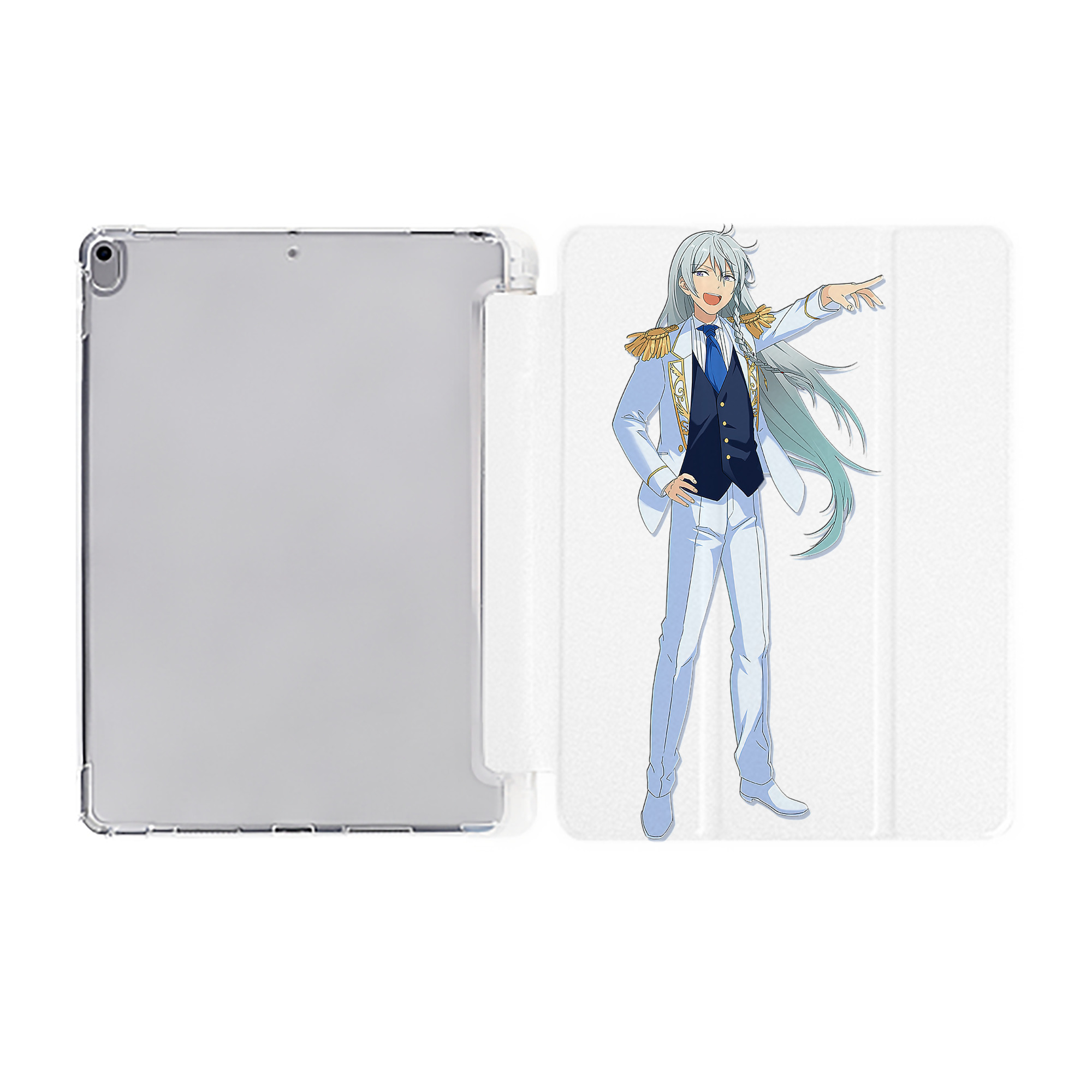 （画像用） あんさんぶるスターズ! Ensemble Stars IPad ケース ペン収納付き 三つ折りスタンド PUレザー×シリコン 対応機種9.5/10.5/10.9インチ